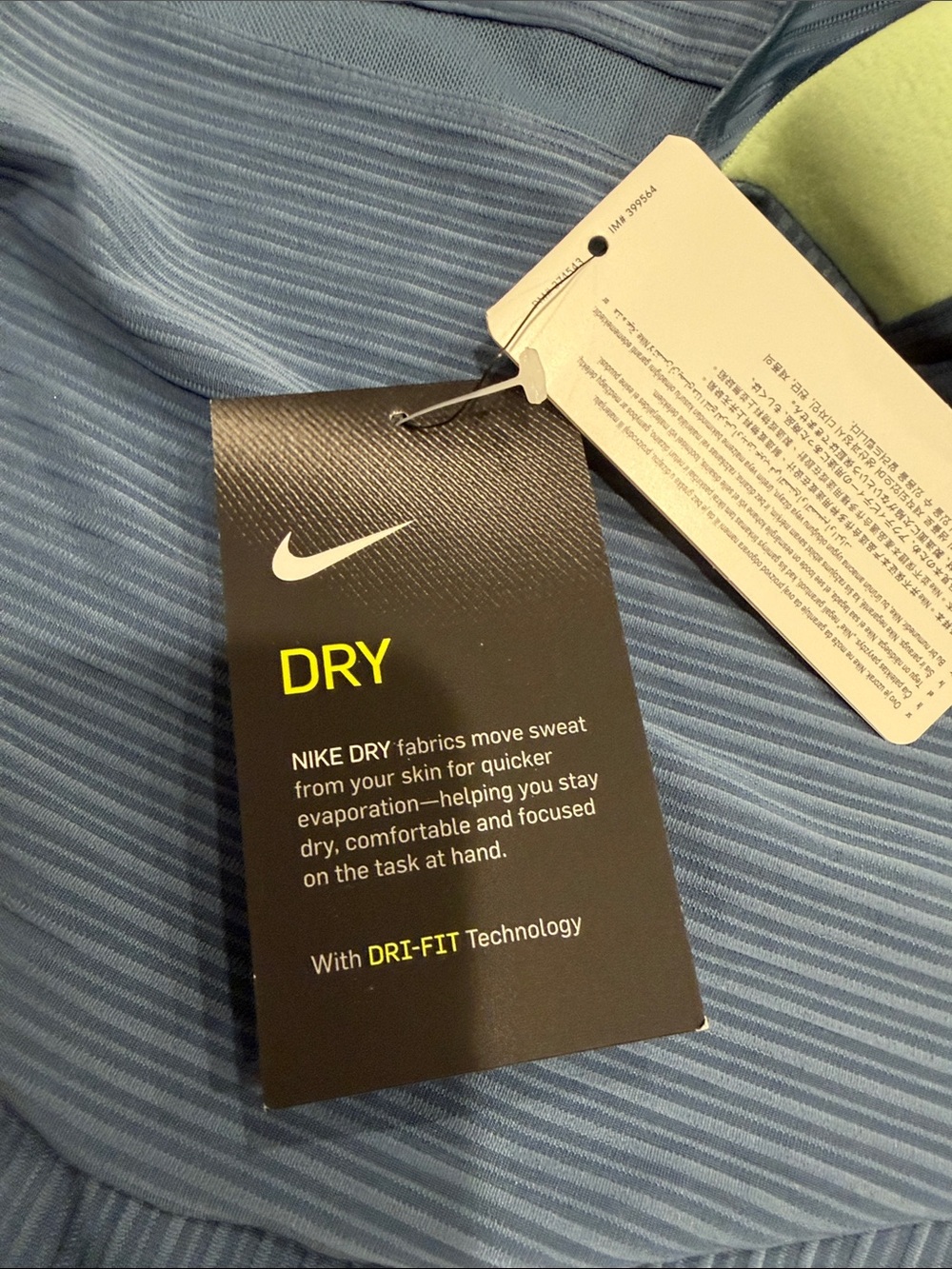 Nike Youth Blue Ribbed Performance One-Piece - Picture 3 of 6